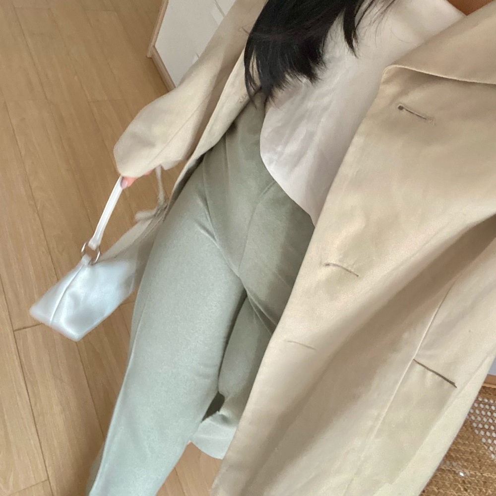 VINTAGE Sage Green Trousers -Size 10P